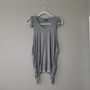 POL gray tank top tie detail S